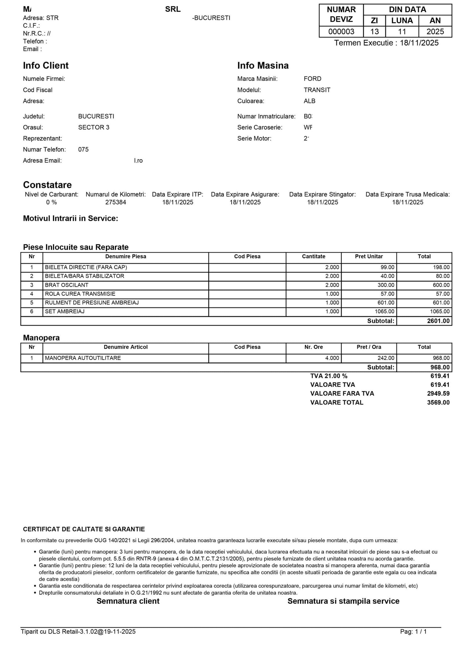Program Gestiune Service Auto Basic Licenta Anuala - imagine 4
