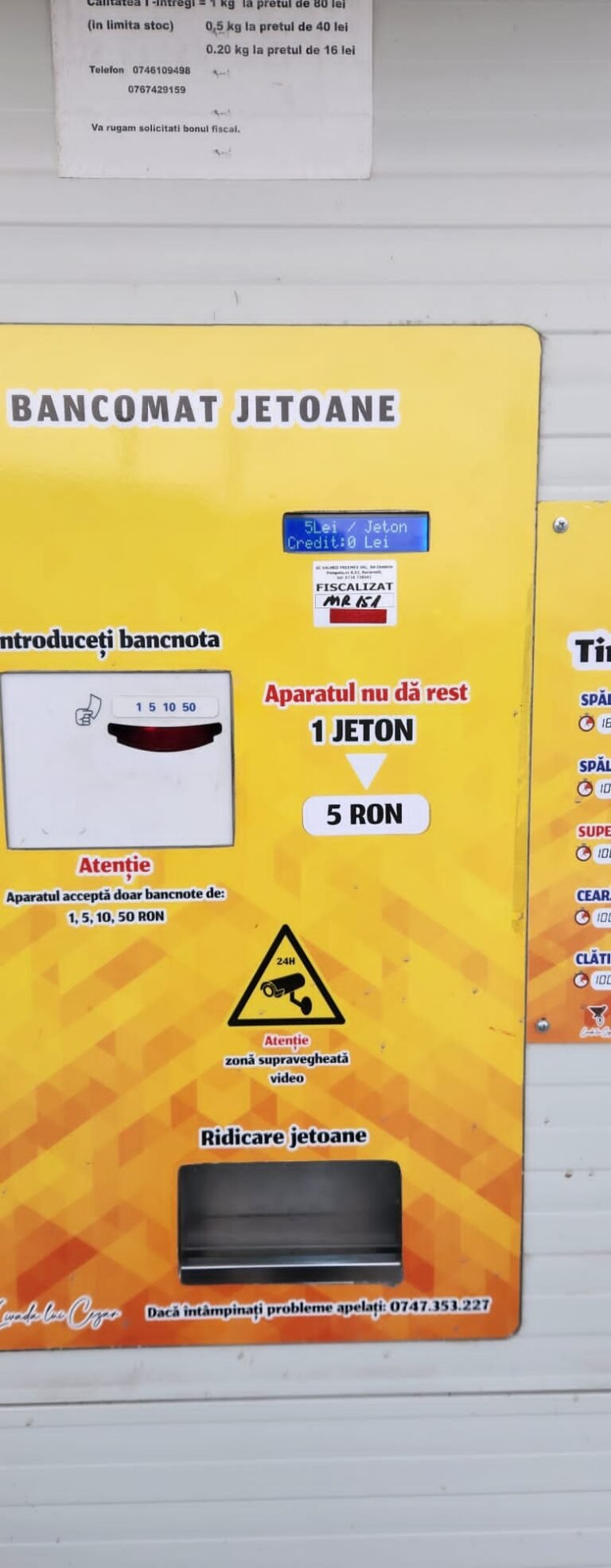 Fiscalizare Sichimbatoare Mark pentru splatoriile auto. Necesita modificari si resoftare echipamente.