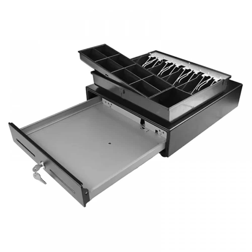 Sertar de bani ACD-410A 5B/8M 6V negru Sina Metalica - imagine 3